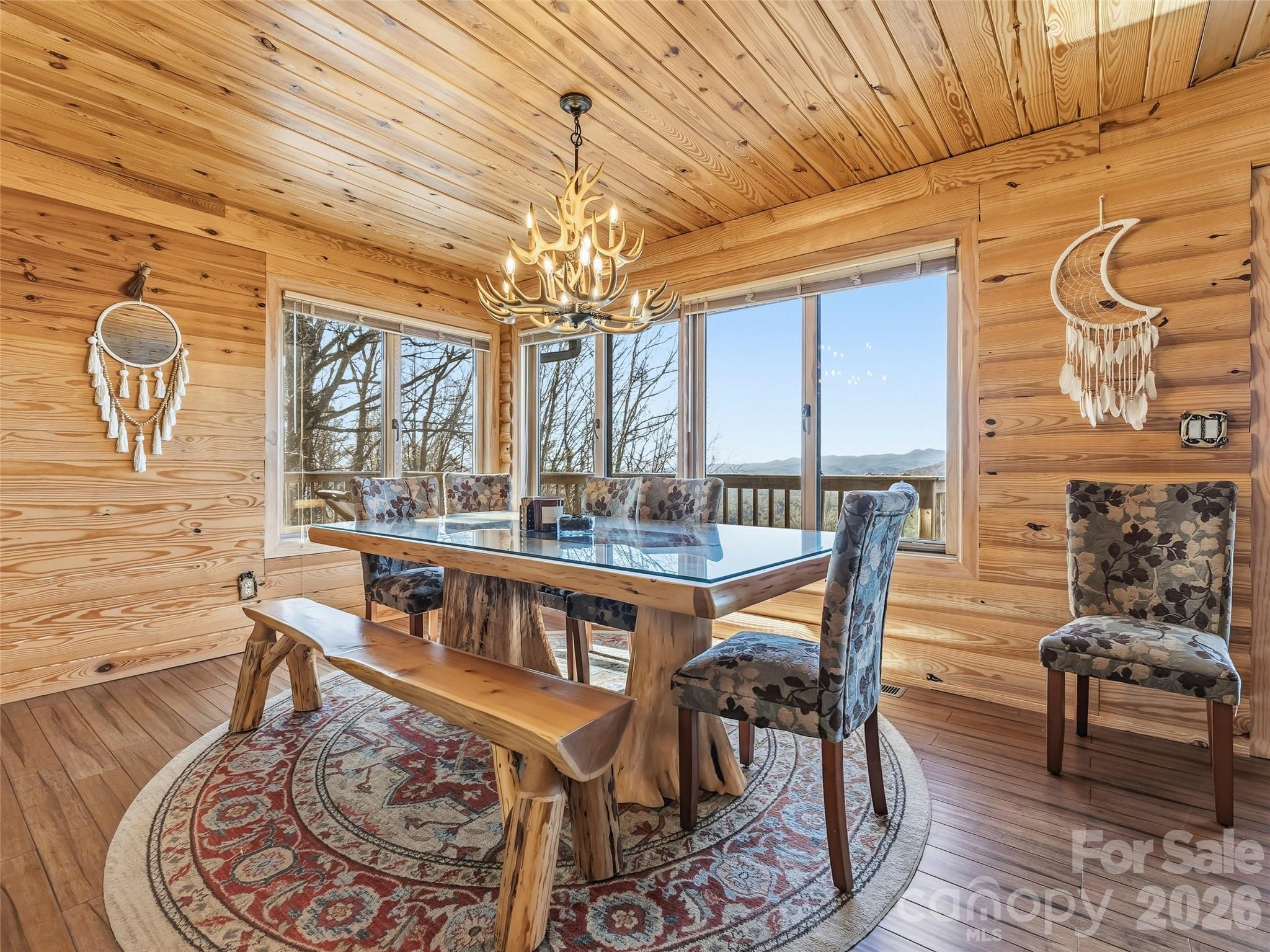 101 Ruffed Grouse Road Brevard, NC 28712 - Photo 12 of 38 a view of a dining room with furniture window and outside view