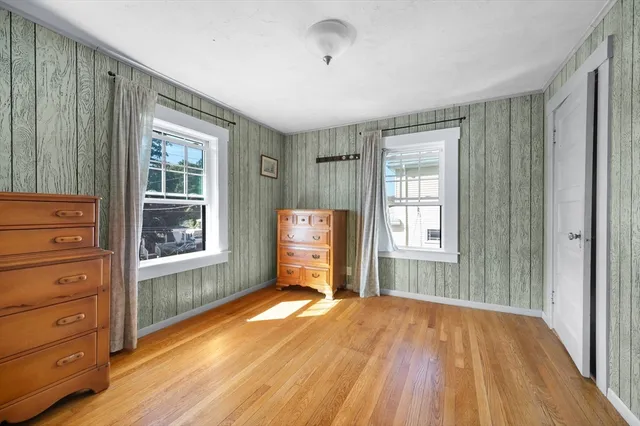 wooden floor and windows in a room