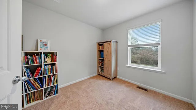 a view of room with shelves