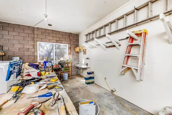 a view of storage and utility room