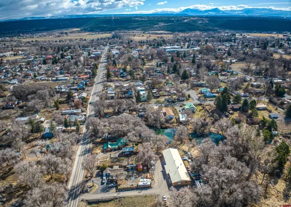 an aerial view of a city