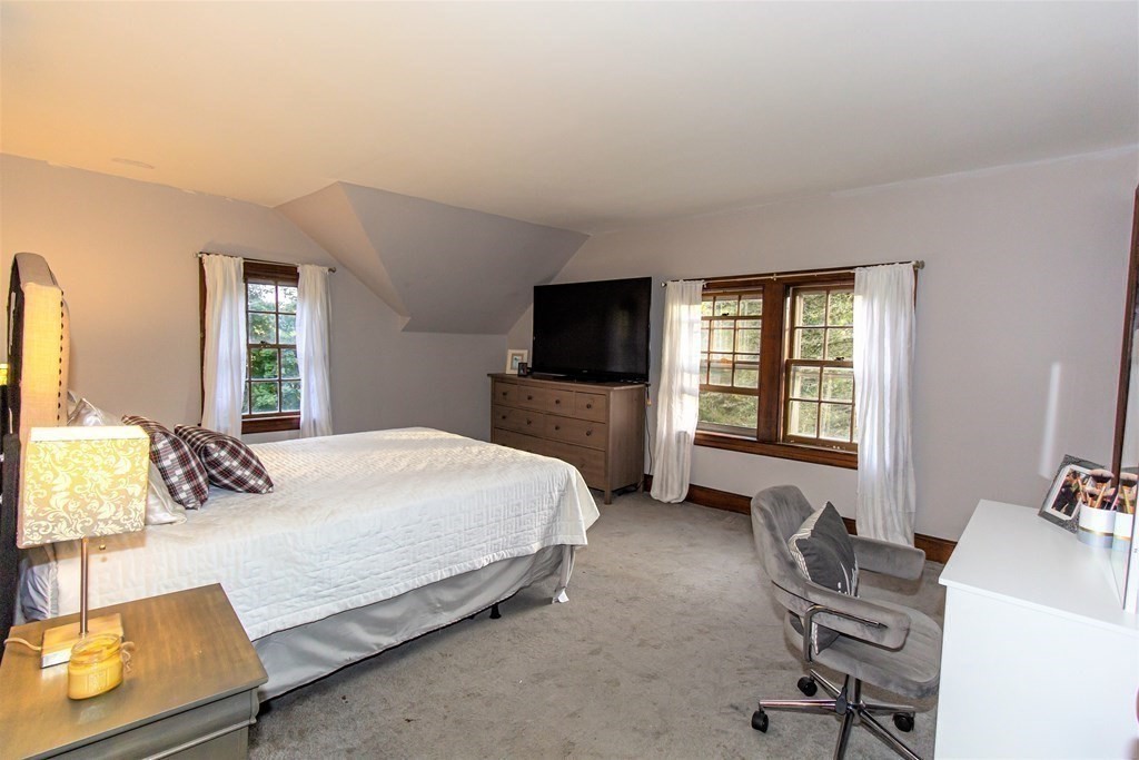 28 Flagg Road Hubbardston, MA 01452 - Photo 20 of 40 a bedroom with a bed and a flat screen tv