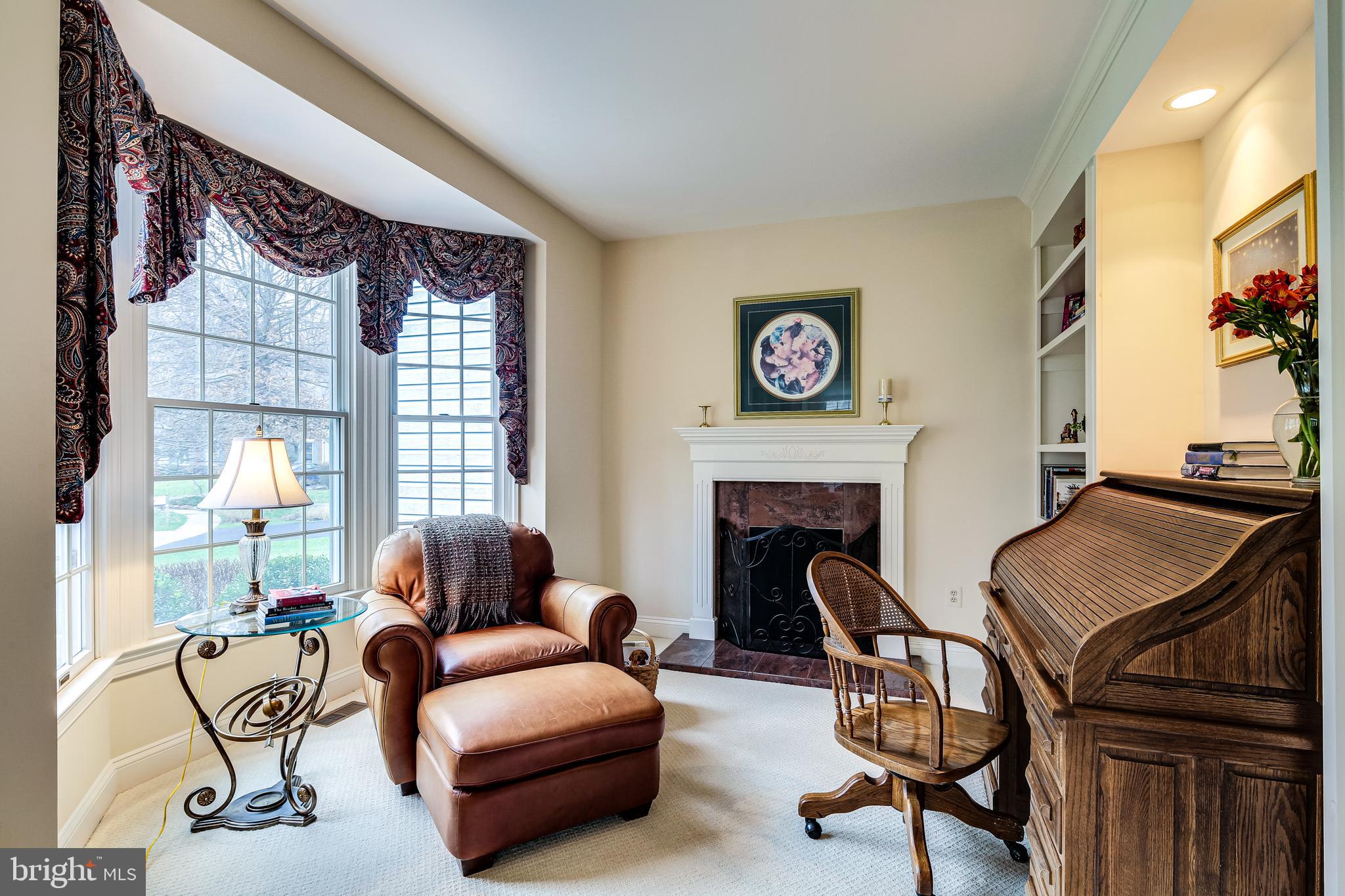 10396 Derby Drive Laurel, MD 20723 - Photo 6 of 41 Home office with decorative fireplace.