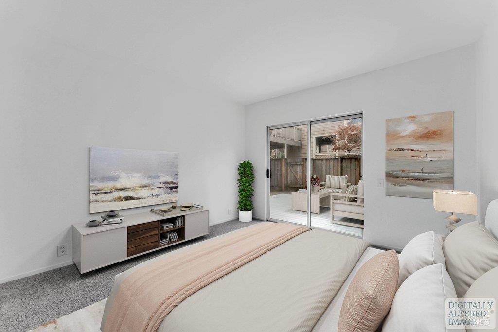 135 Koch Road Corte Madera, CA 94925 - Photo 39 of 57 a bedroom with a bed and a large window