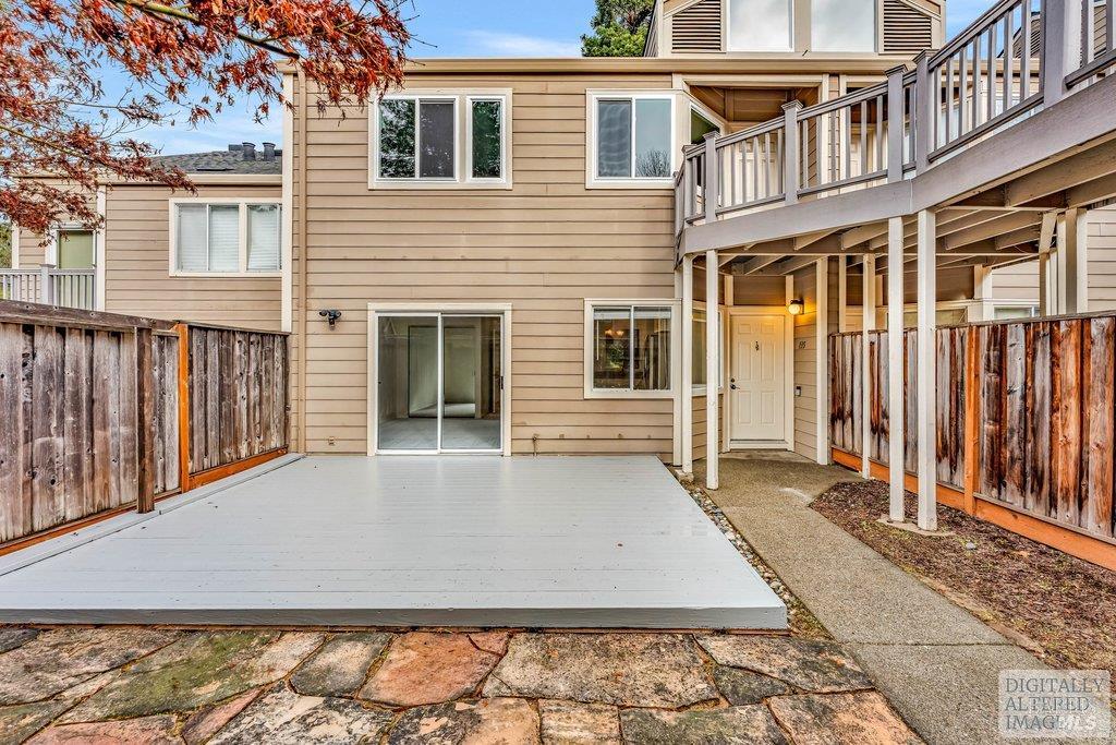135 Koch Road Corte Madera, CA 94925 - Photo 4 of 57 a view of pool with brick walls plants and large tree