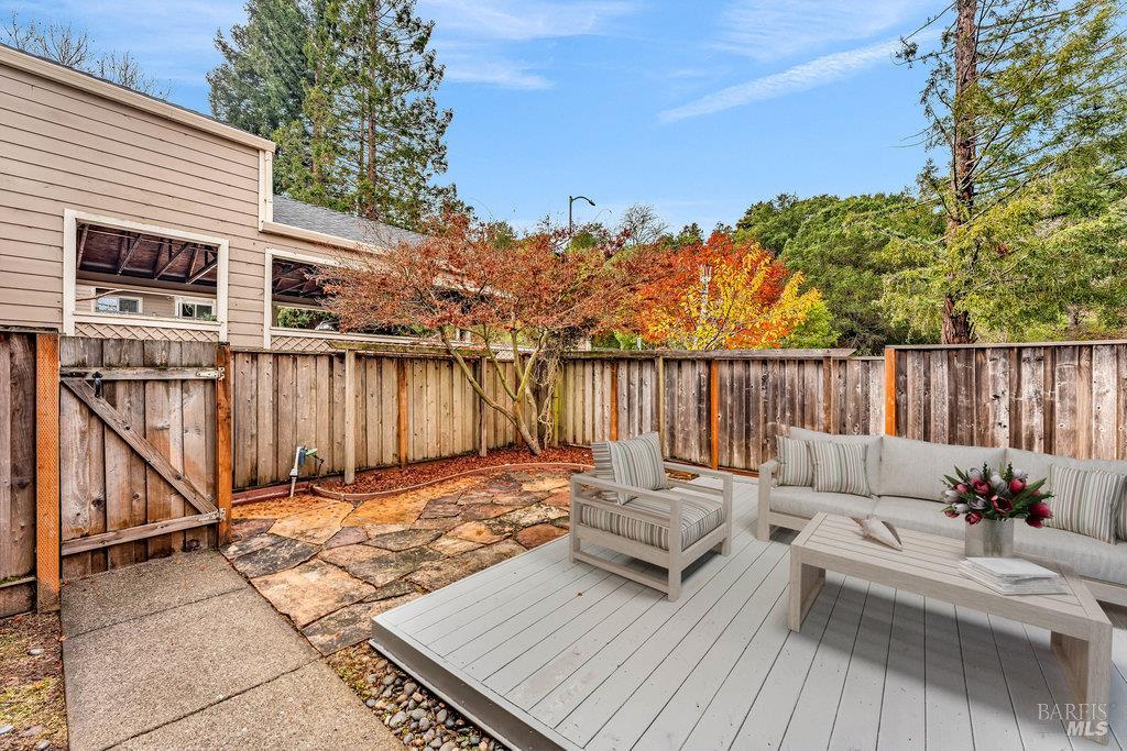 135 Koch Road Corte Madera, CA 94925 - Photo 53 of 57 a view of a roof deck with couches