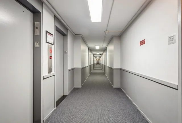 a view of hallway with stairs