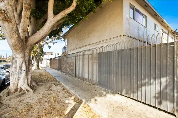 a view of a backyard