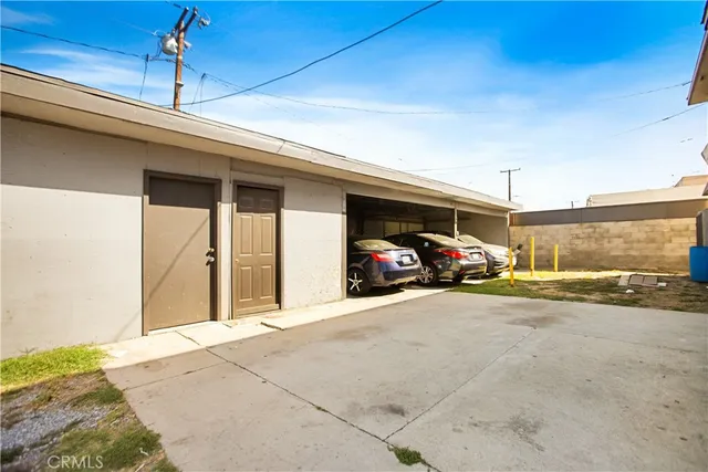 a view of a car garage