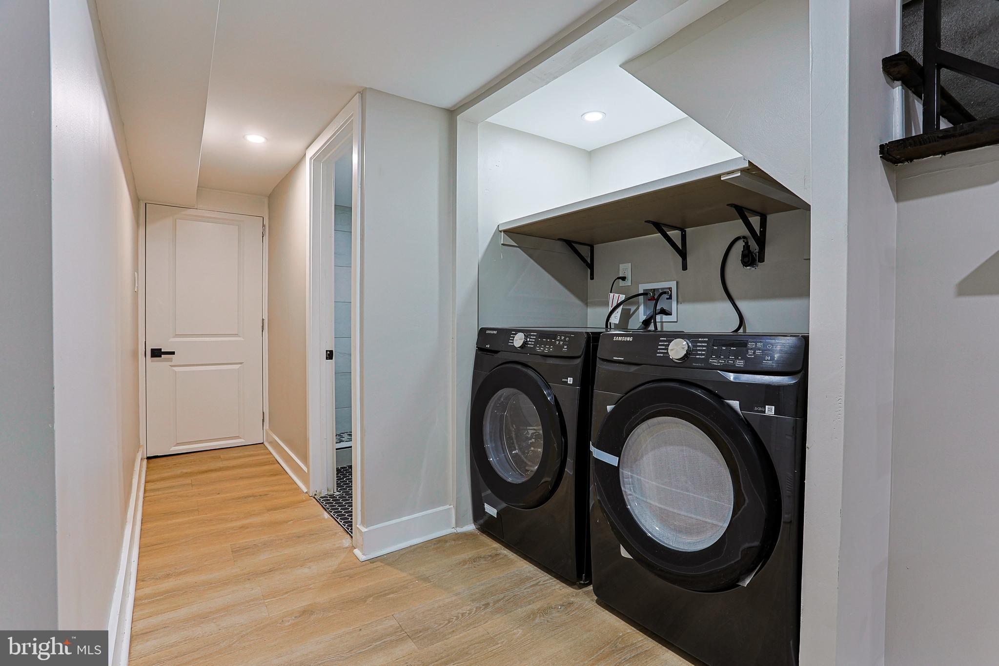 2129 East Tioga Street Philadelphia, PA 19134 - Photo 25 of 32 a view of a storage & utility room with washing machine