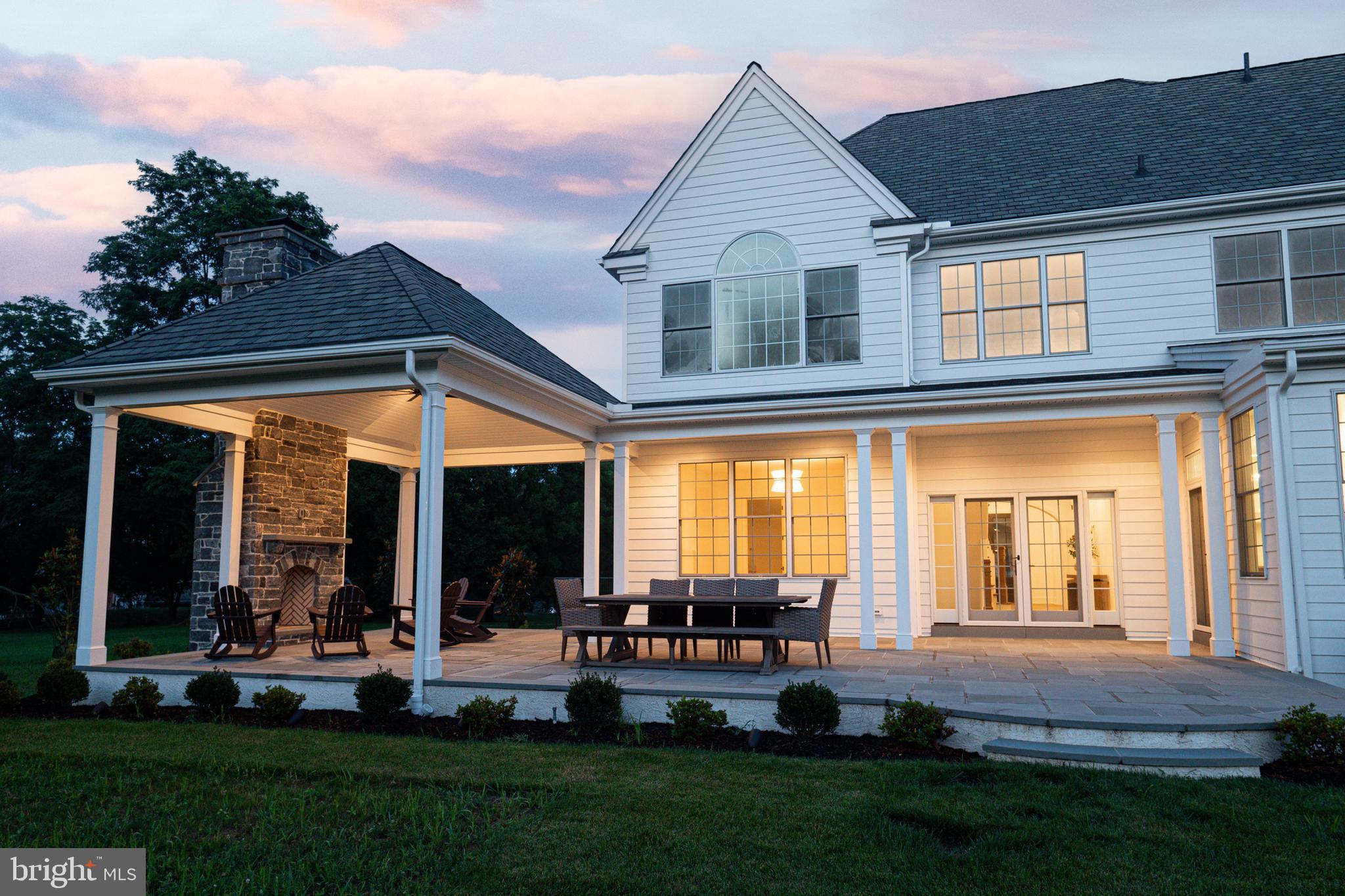 32 Oakland Road Chadds Ford, PA 19317 - Photo 67 of 76 Twilight Exterior- Rear