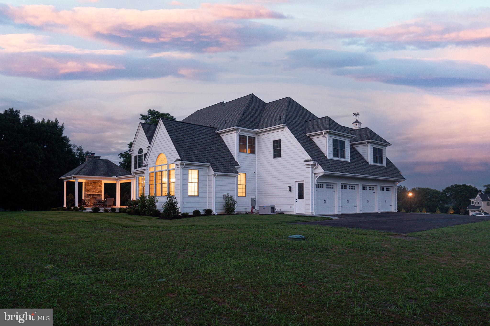 32 Oakland Road Chadds Ford, PA 19317 - Photo 69 of 76 Twilight Exterior- Rear