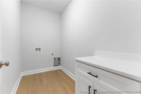 a view of utility room with empty racks