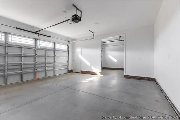 a view of a garage