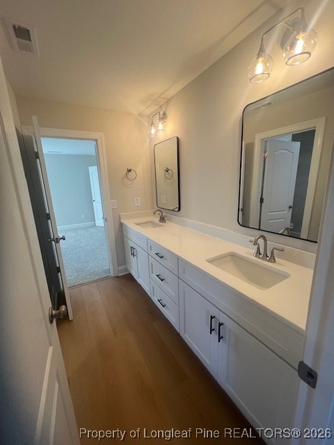 108 Sunny Acres Lane Clinton, NC 28328 - Photo 29 of 33 a en suite bathroom with a double vanity sink and mirror