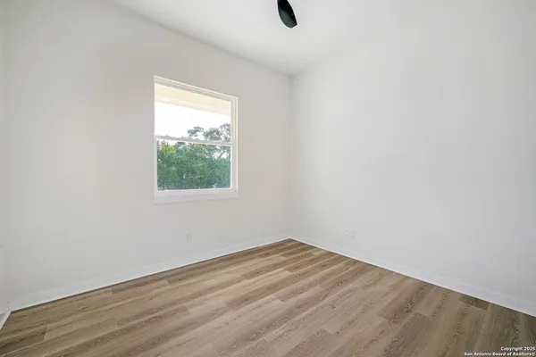 an empty room with a window