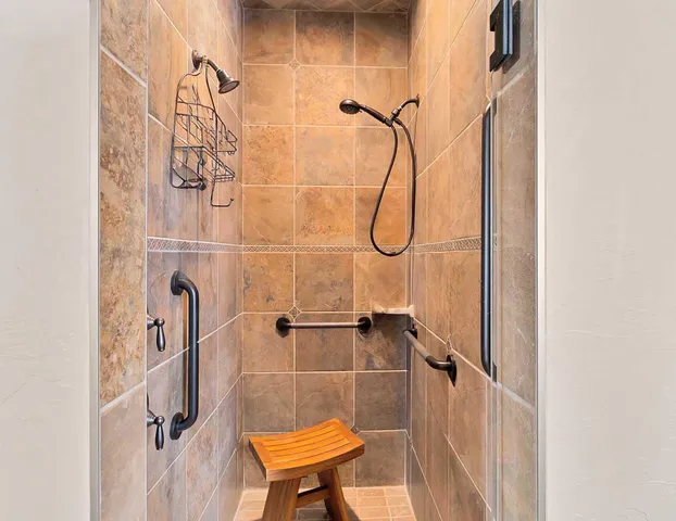 a workspace with furniture and window