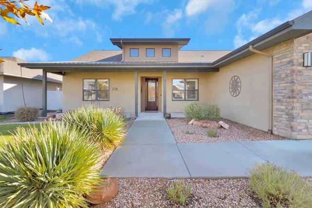 a front view of a house