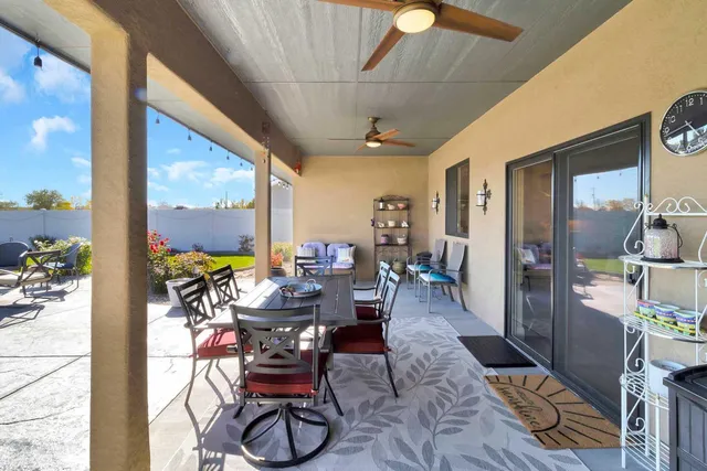 a outdoor space with furniture