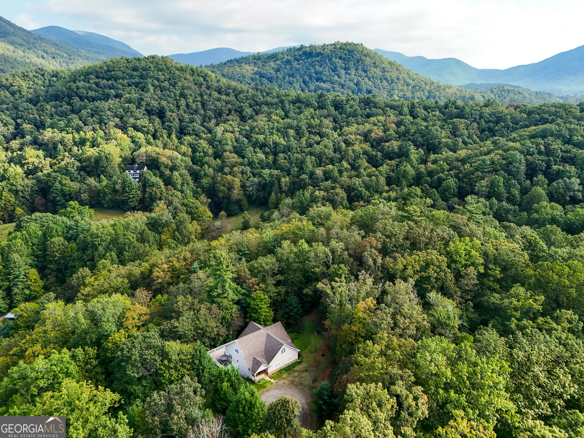 1068 Coleman River Road Clayton, GA 30525 - Photo 79 of 86 an aerial view of a house with a yard