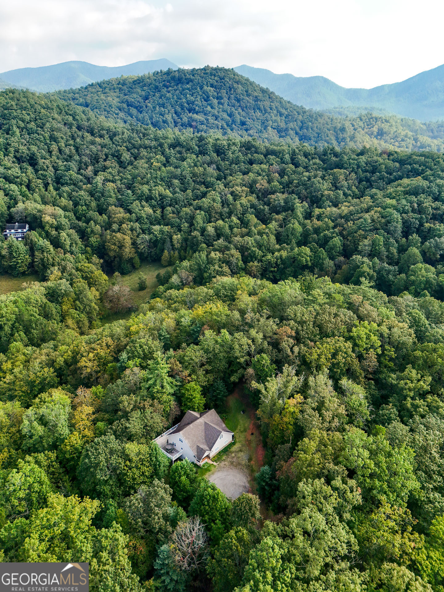 1068 Coleman River Road Clayton, GA 30525 - Photo 88 of 90 an aerial view of residential house with outdoor space and trees all around