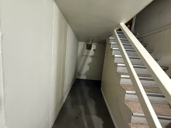 a view of stairs