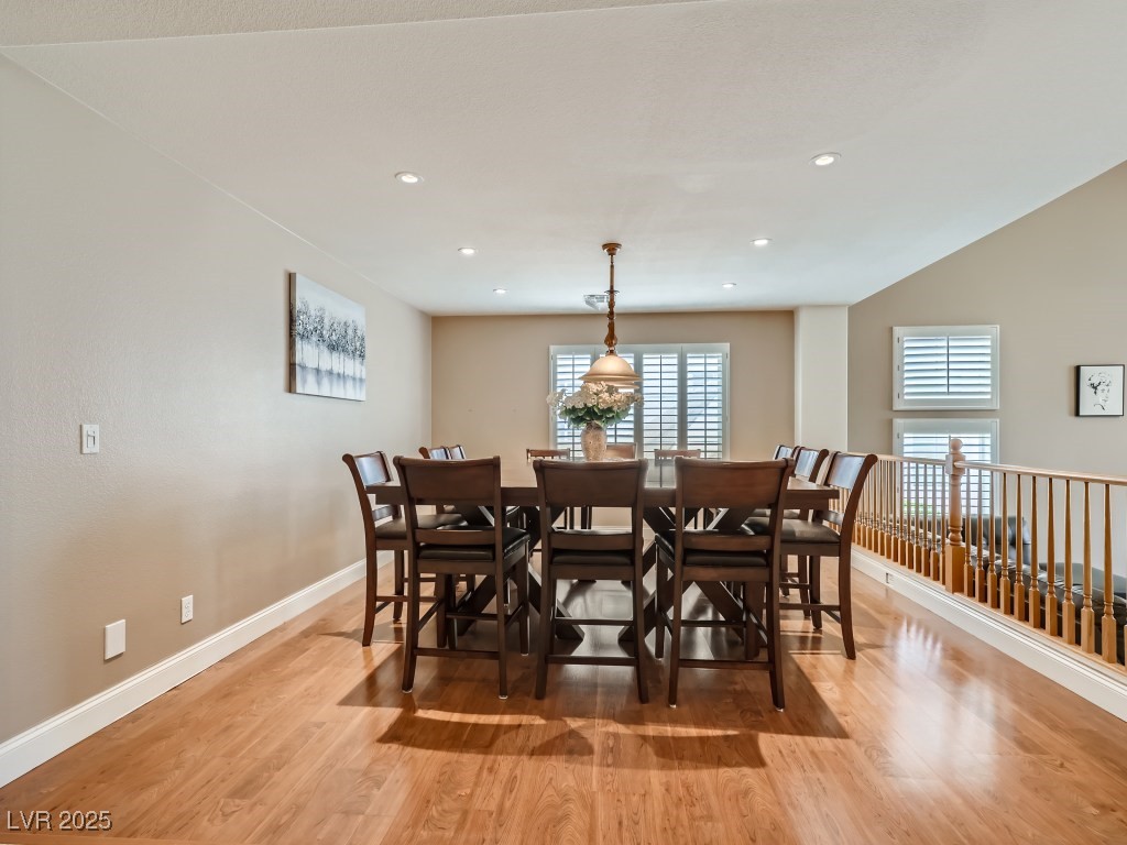1221 Fragrant Spruce Avenue Las Vegas, NV 89123 - Photo 12 of 59 Dining room with an abundance of natural light, wood-style flooring, and recessed lighting