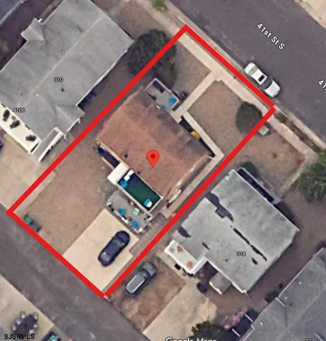 an aerial view of a flat screen tv