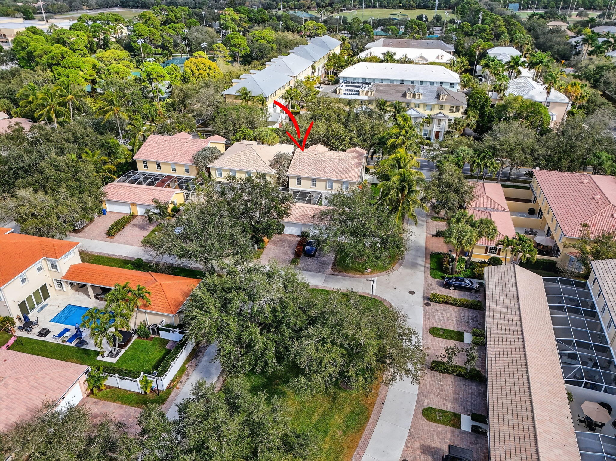 4118 Parkside Drive Jupiter, FL 33458 - Photo 55 of 73 an aerial view of a house with an outdoor space