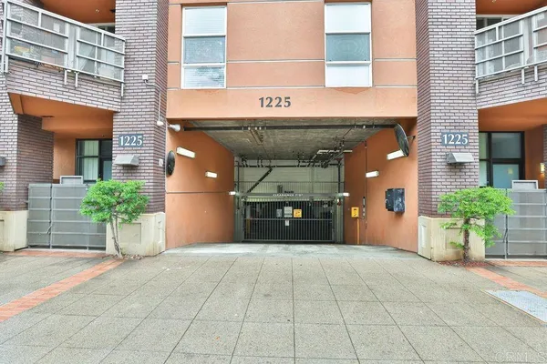 a view of a building with street view