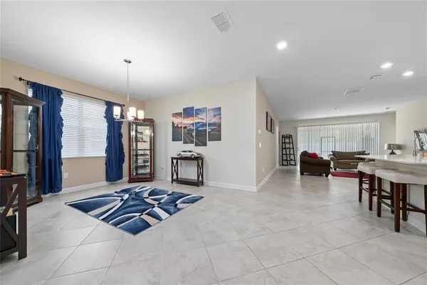 a view of a livingroom with furniture and window
