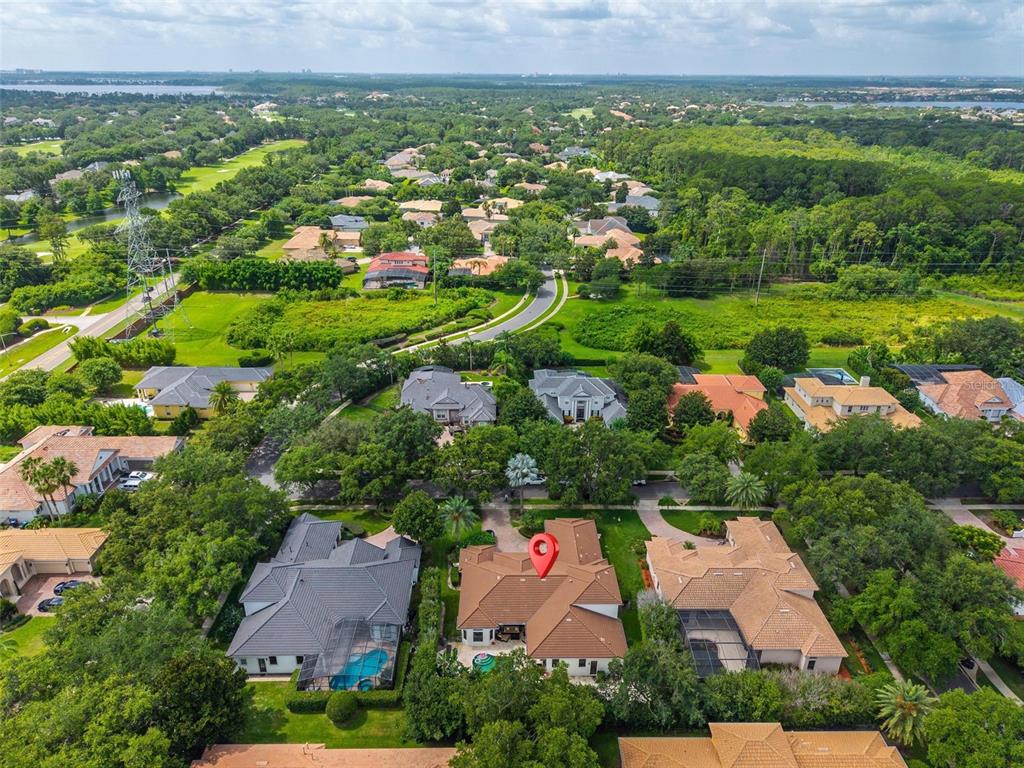 11015 Hawkshead Court Windermere, FL 34786 - Photo 67 of 90 an aerial view of residential houses with outdoor space and trees