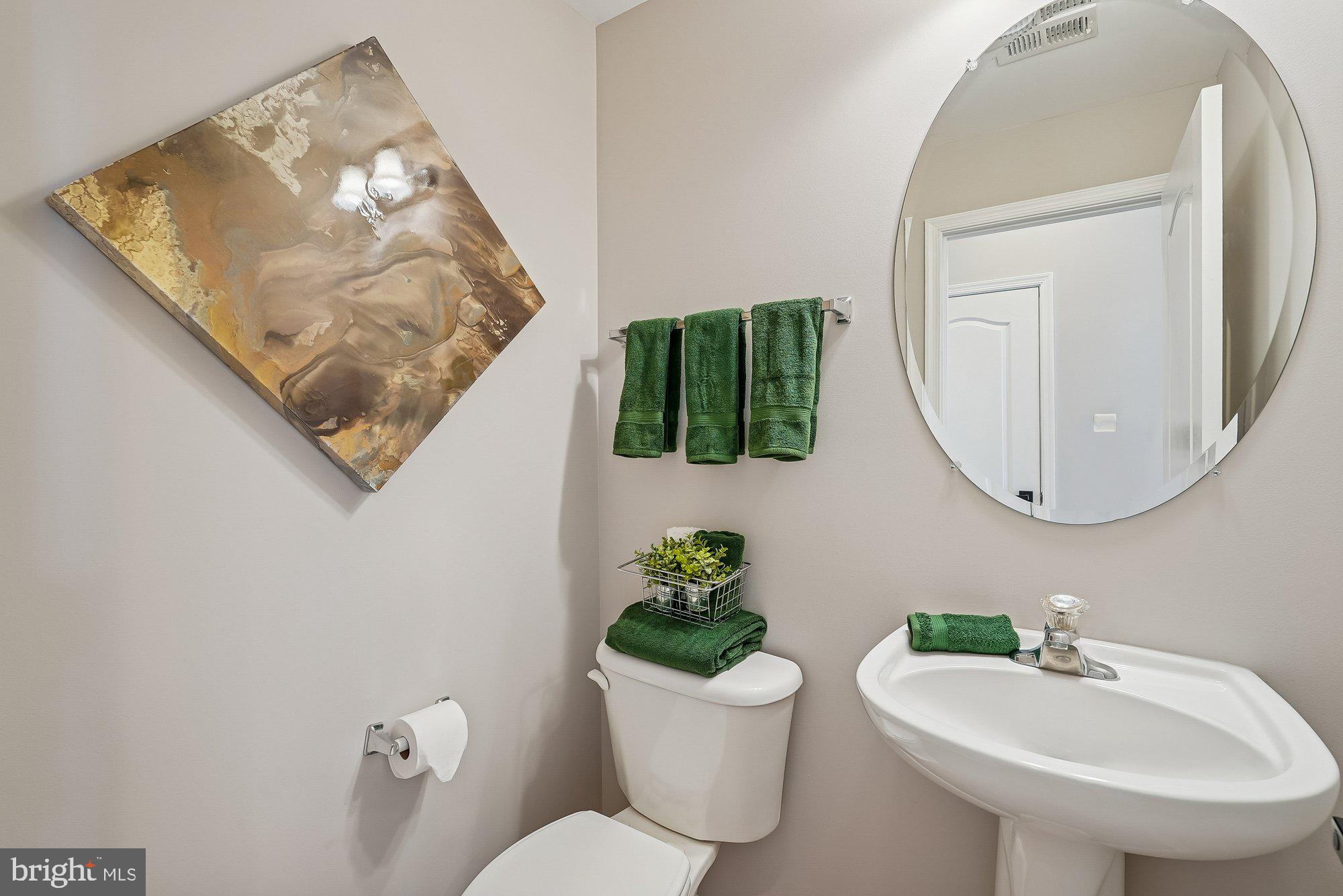 22982 Fox Fire Terrace Brambleton, VA 20148 - Photo 16 of 50 a bathroom with a toilet a sink and a mirror