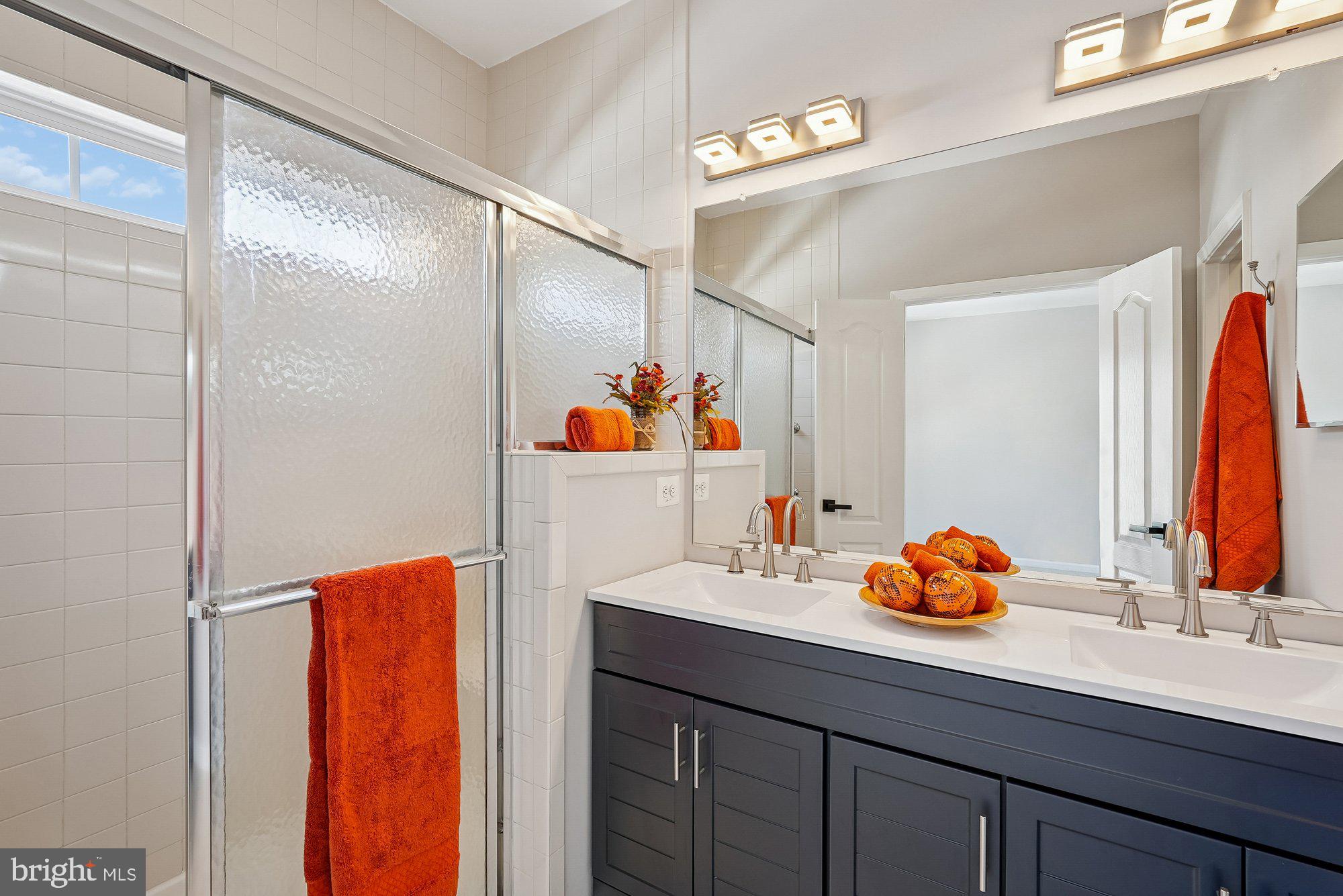 22982 Fox Fire Terrace Brambleton, VA 20148 - Photo 31 of 50 a bathroom with a sink and a mirror