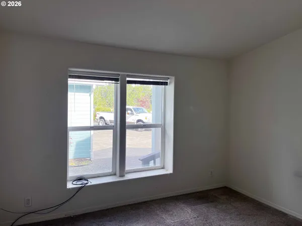 an empty room with a window