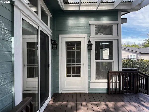 a view of a house with a door