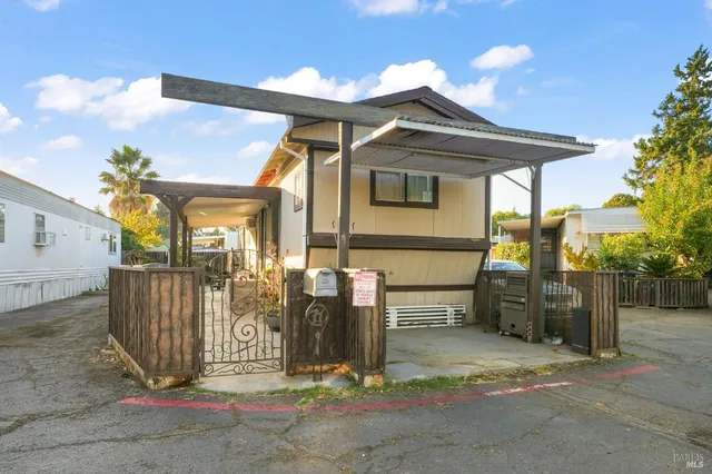 front view of a house with a garage