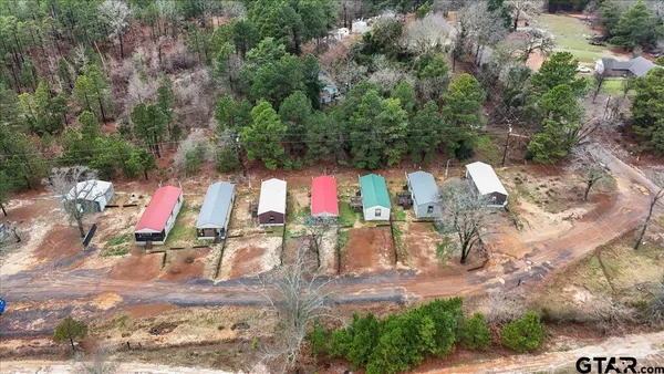 an aerial view of multiple house