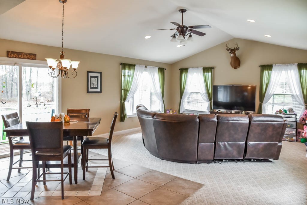 6935 Peck Road Ravenna, OH 44266 - Photo 3 of 22 Open dining and great room with vaulted ceilings!