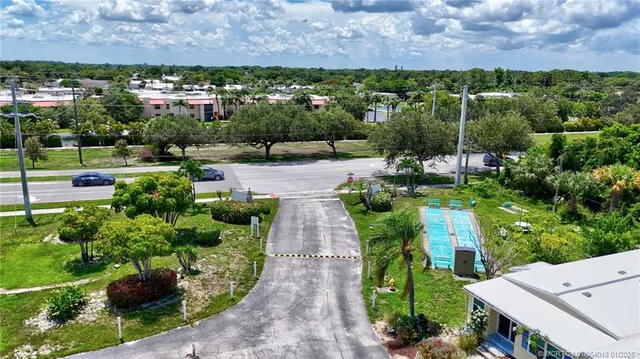 an aerial view of a city