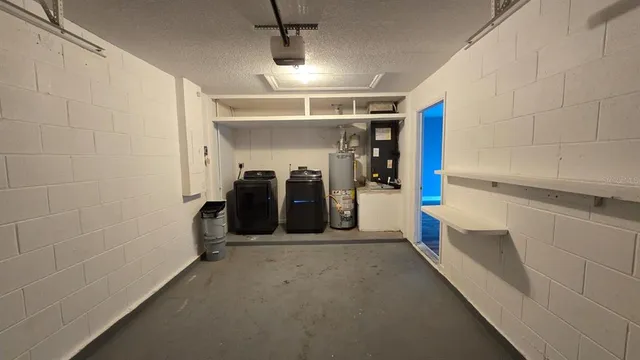 a view of a storage and utility room