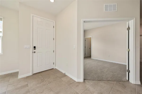 a view of a room with garage