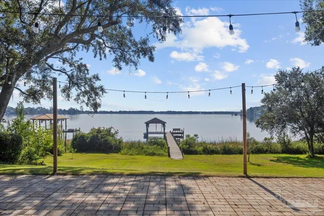 a view of a outdoor space and deck