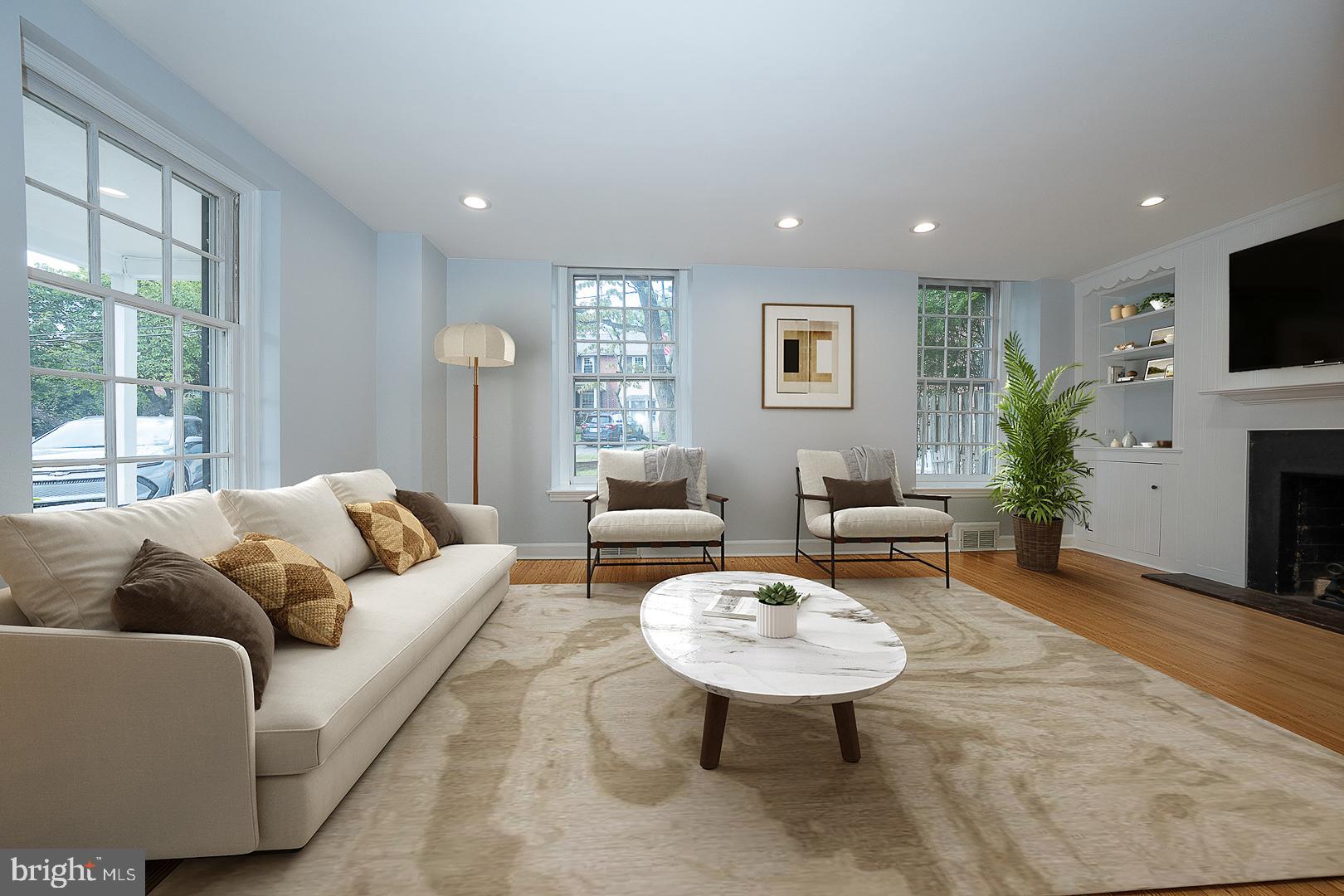 208 Barrie Road Narberth, PA 19072 - Photo 3 of 26 Virtually Staged Living Room