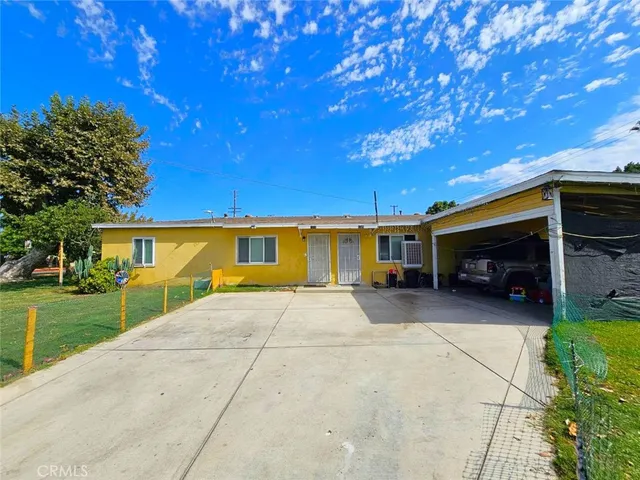 a view of a house with a patio