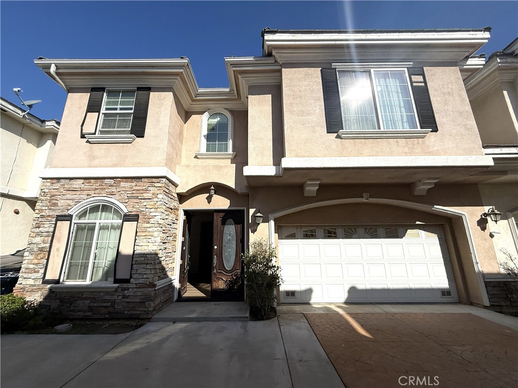 a front view of a house