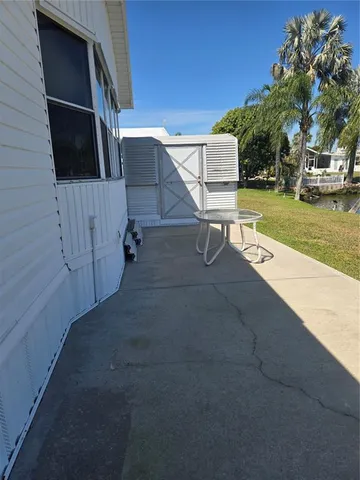 a view of a balcony with lake view