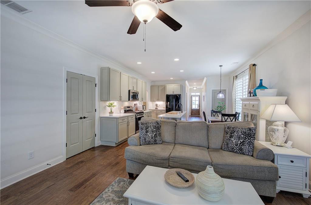 6 Encore Lane Cartersville, GA 30120 - Photo 12 of 33 a living room with furniture and a ceiling fan