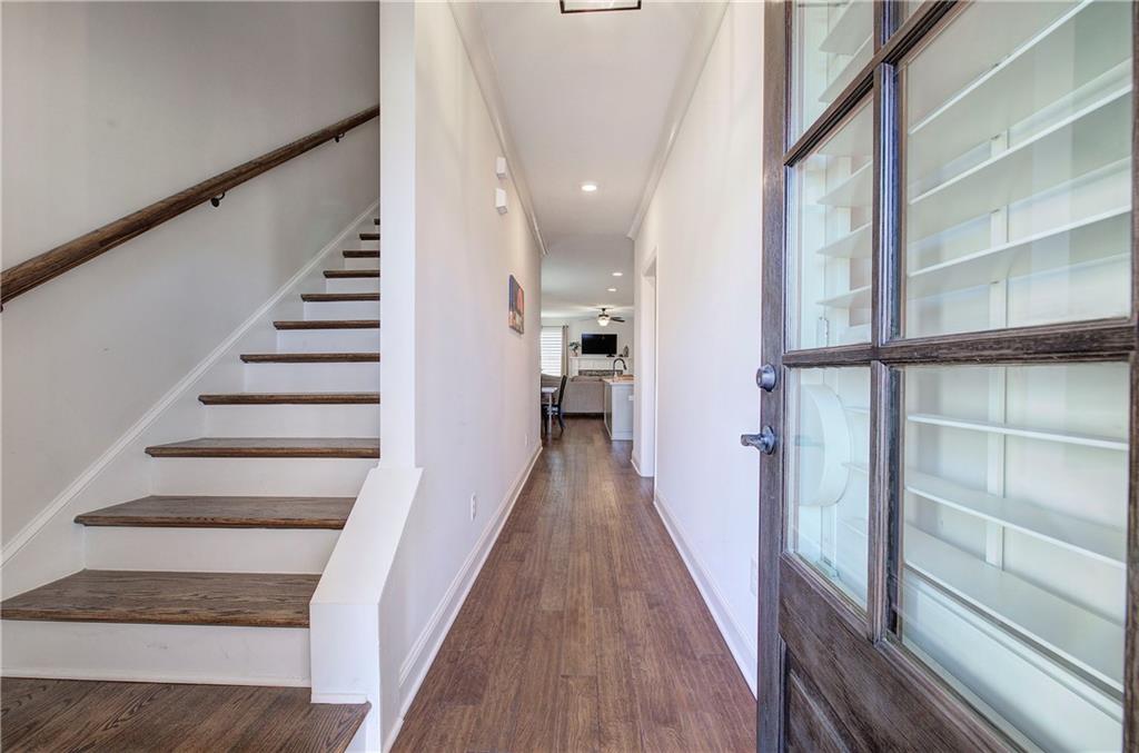 6 Encore Lane Cartersville, GA 30120 - Photo 2 of 33 a view of a hallway with wooden floor and staircase