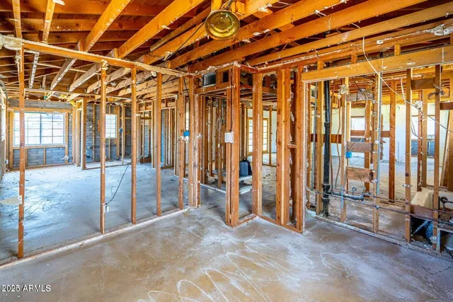 a room with wooden floor